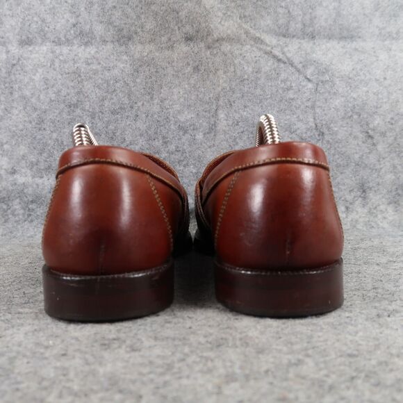 Cole Haan Shoes Mens 8.5 Loafers Leather Buckle Strap Moc Toe Handsewn Slip On - Picture 5 of 16